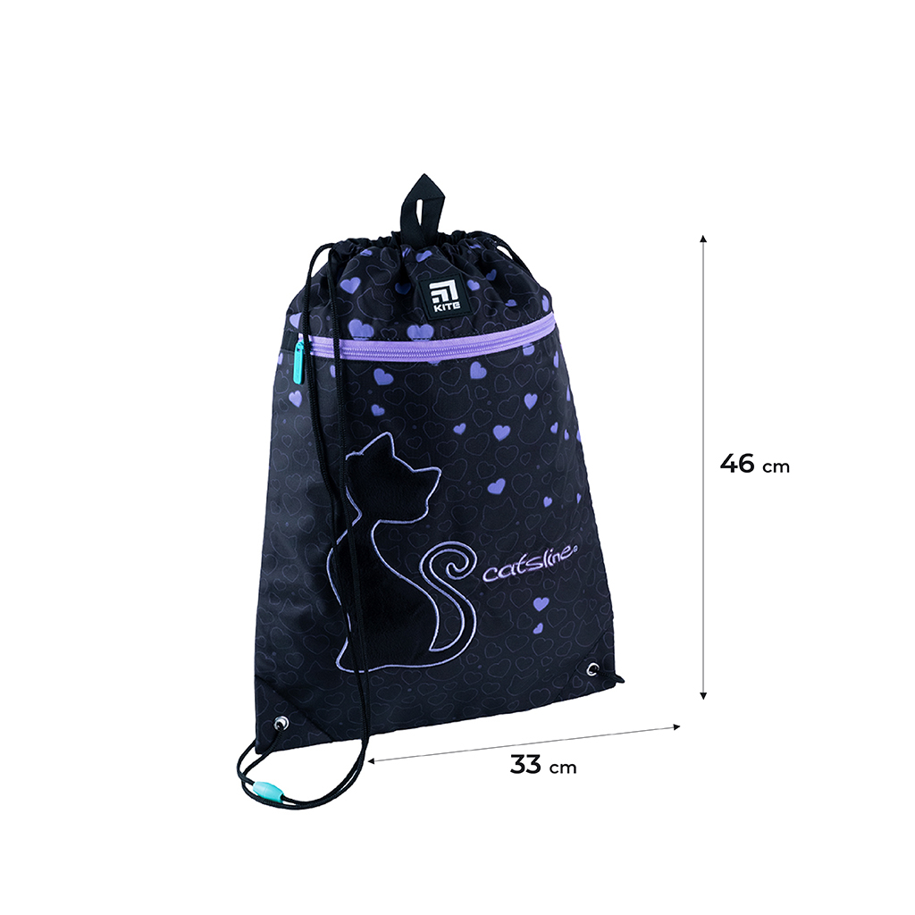 Сумка для взуття Kite Catsline Чорна (K24-601M-3) - зображення 2