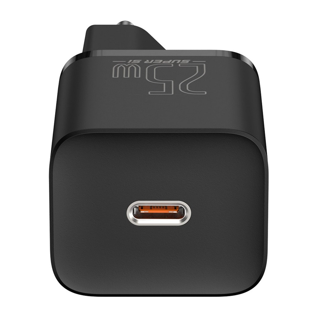 Зарядний пристрій Baseus 1xUSB 25W (USB-C) + Cable Type-C black (TZCCSUP-L01) - изображение 4