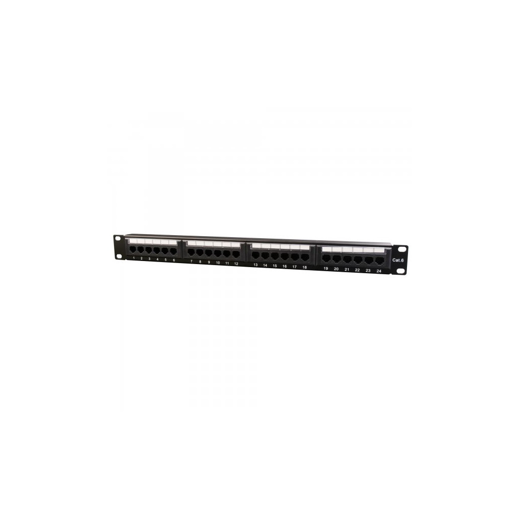 Патч-панель Cablexpert 19" 24xRJ-45 UTP cat.6, 1U, тип 110 (NPP-C624CM-001) - изображение 1