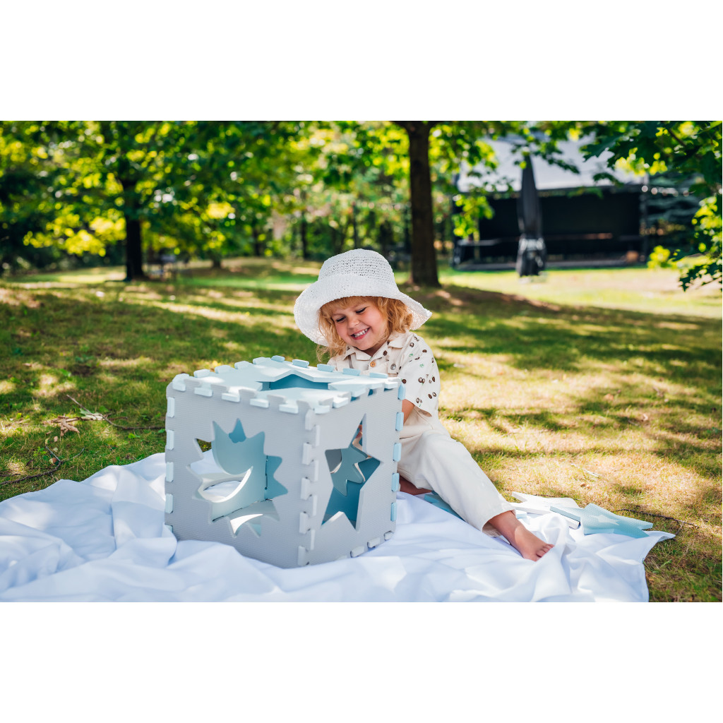 Дитячий килимок MoMi пазл Nebe 90 х 90 cм Blue (AKCE00031) - зображення 11