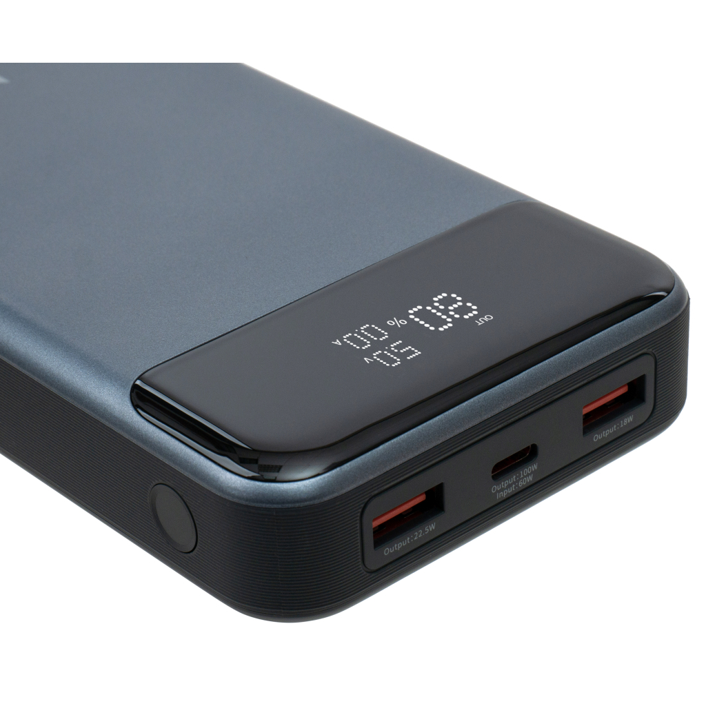 Батарея універсальна Vinga 30000 mAh 100W Display VA Grey (Li-Ion) (VPBB30100) - зображення 7