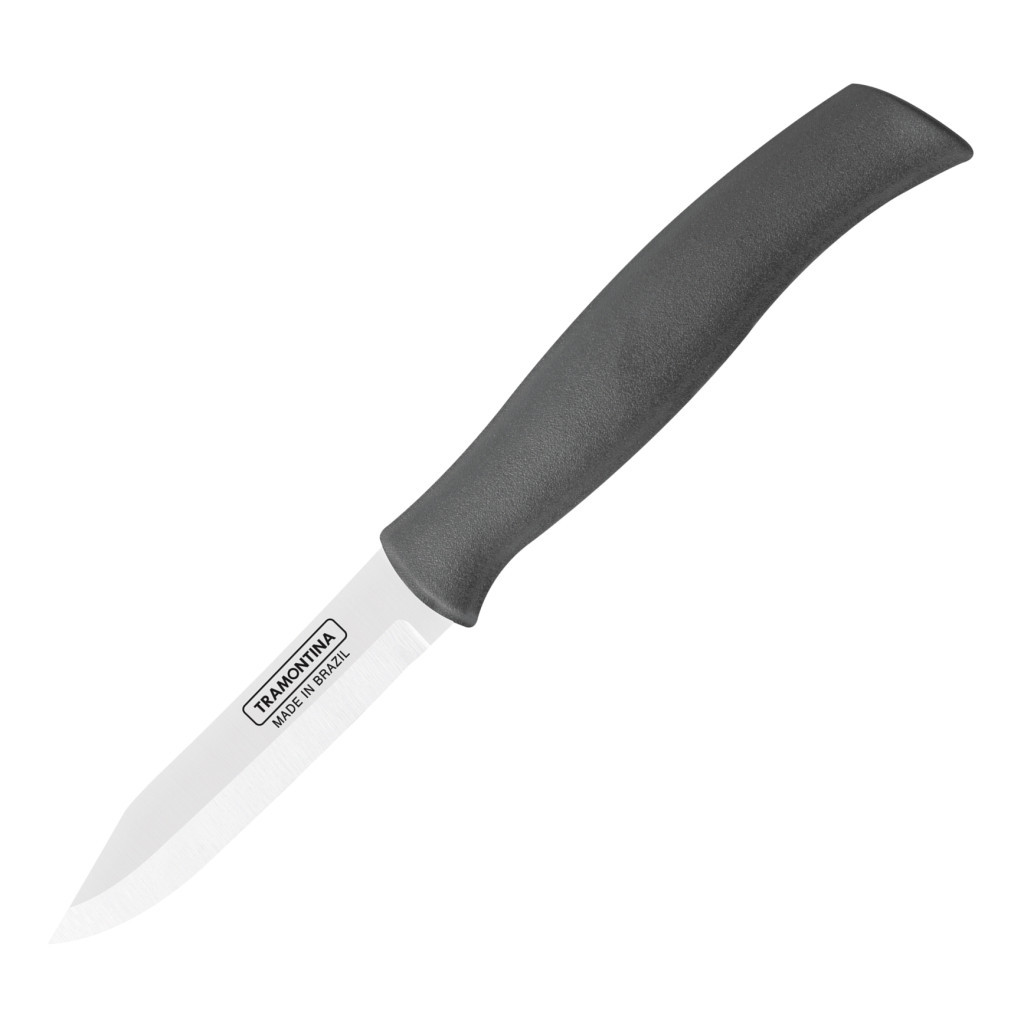 Кухонний ніж Tramontina Soft Plus Grey Vegetable 76 мм (23660/163) - зображення 1