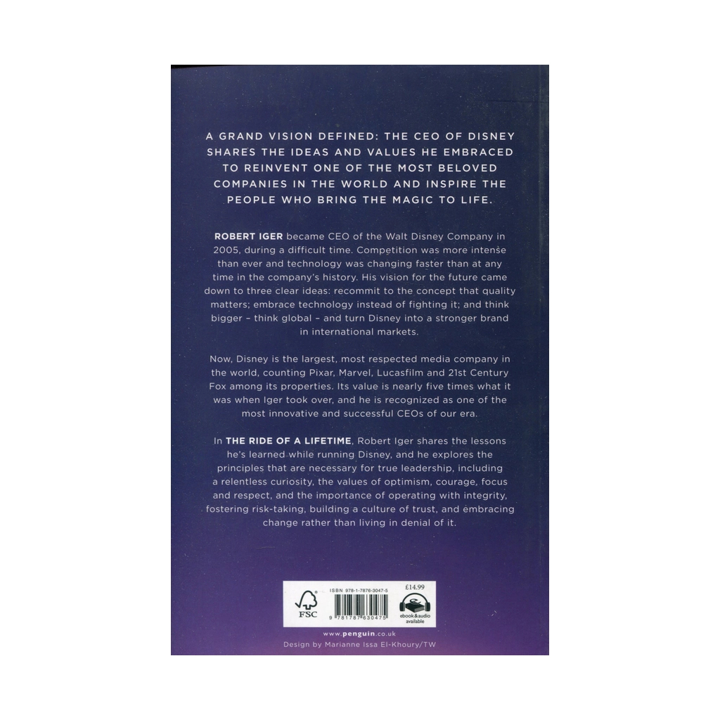 Книга The Ride of a Lifetime. Lessons in Creative Leadership - Robert Iger Penguin (9781787630475) - зображення 2