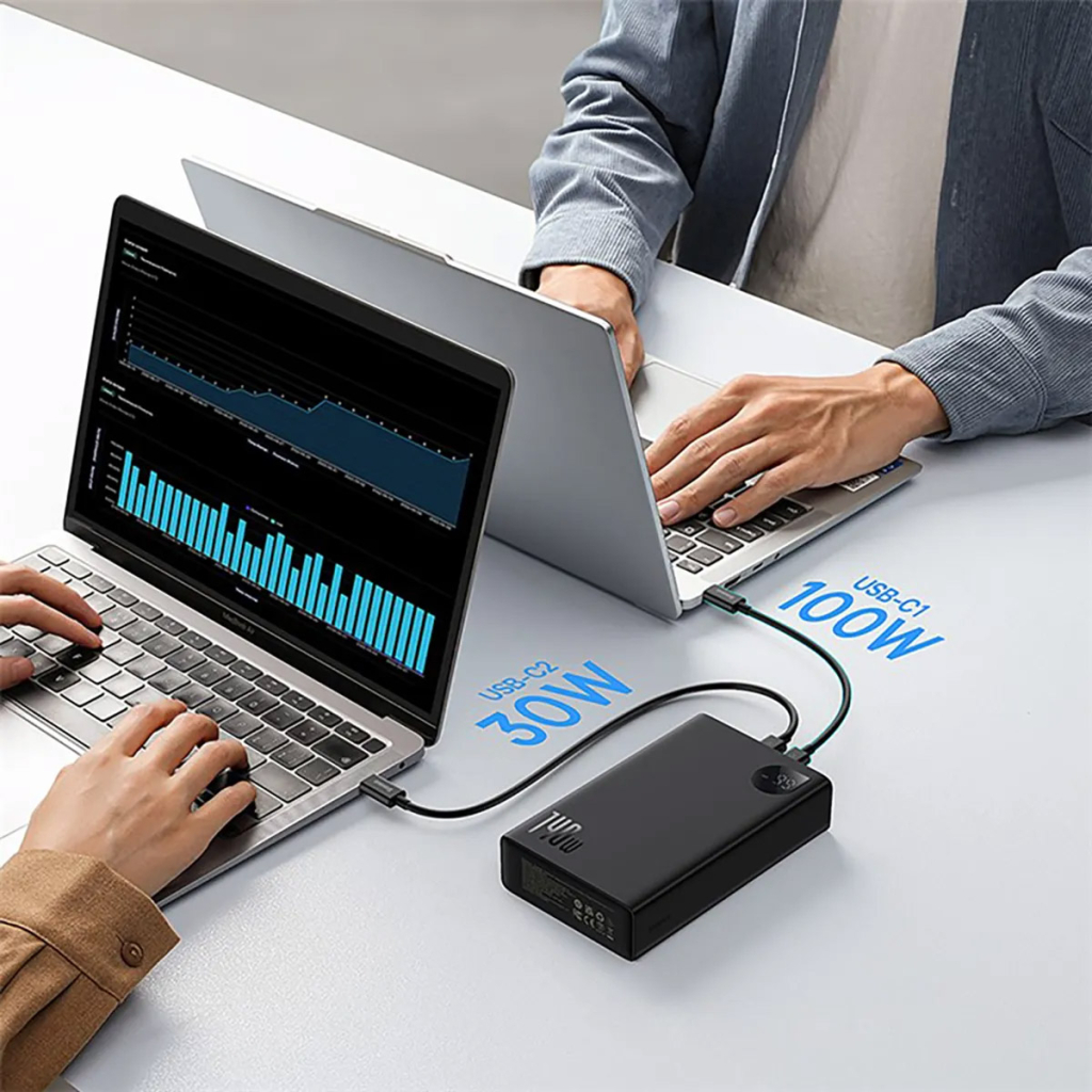 Батарея універсальна Baseus Adaman Metal Digital Display 24000mAh 140W, Black (P10021508113-00) (P10021507112-02) - зображення 6