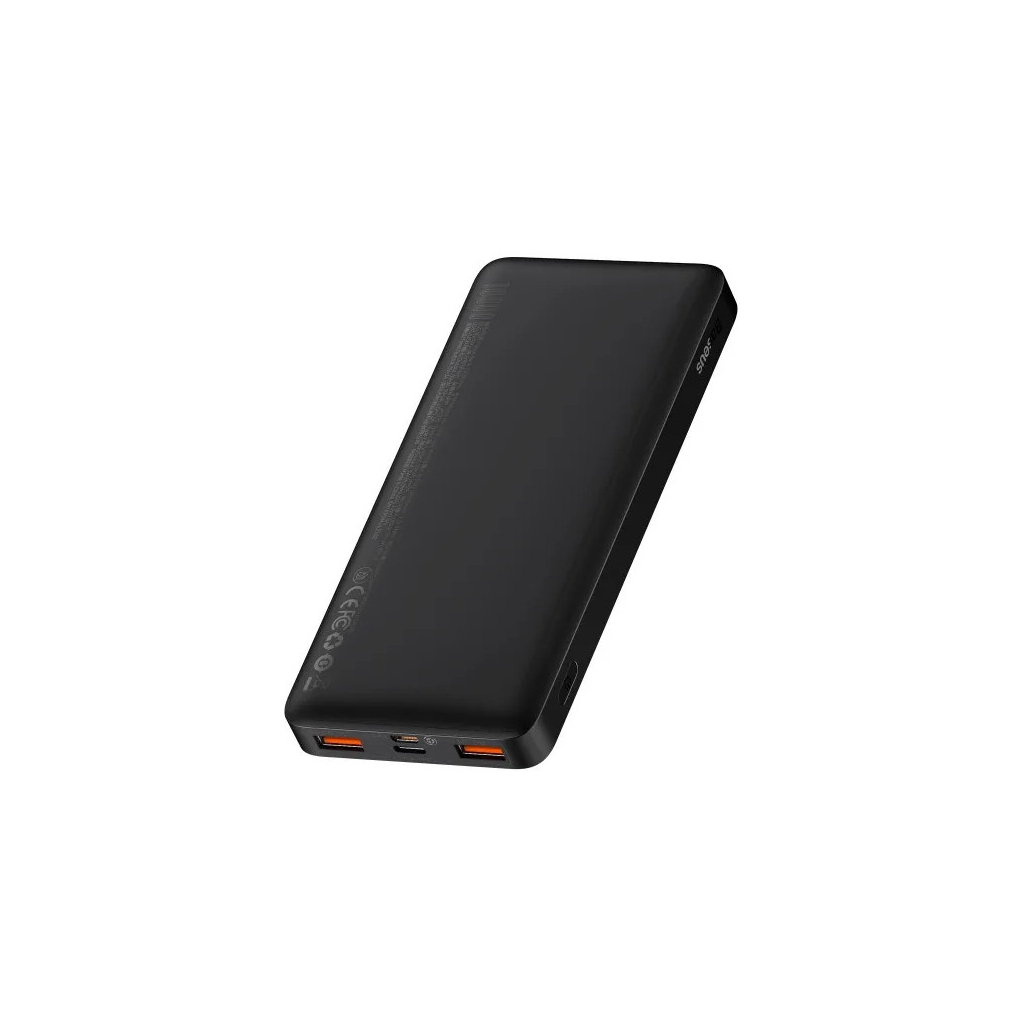 Батарея універсальна Baseus Bipow 10000mAh, 15W, MicroUSB, 2*USB, Type-C, black (PPBD050001) - зображення 3