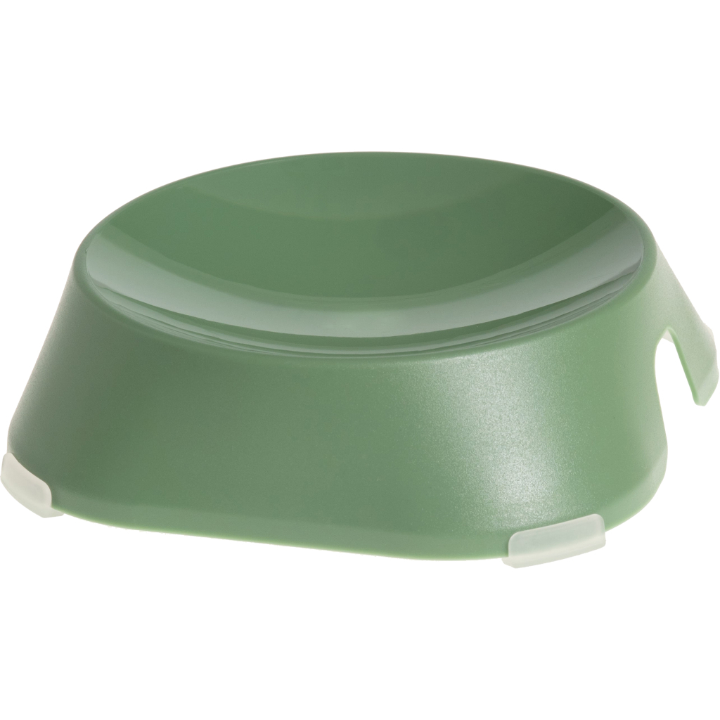 Посуд для котів Fiboo Flat Bowl миска з антиковзаючими накладками зелена (FIB0087) - зображення 1