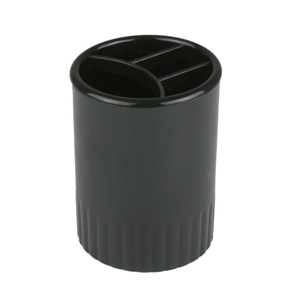 Підставка для ручок Delta by Axent Stationery glass-stand, 4 compartments, black (D4009-01) - зображення 1