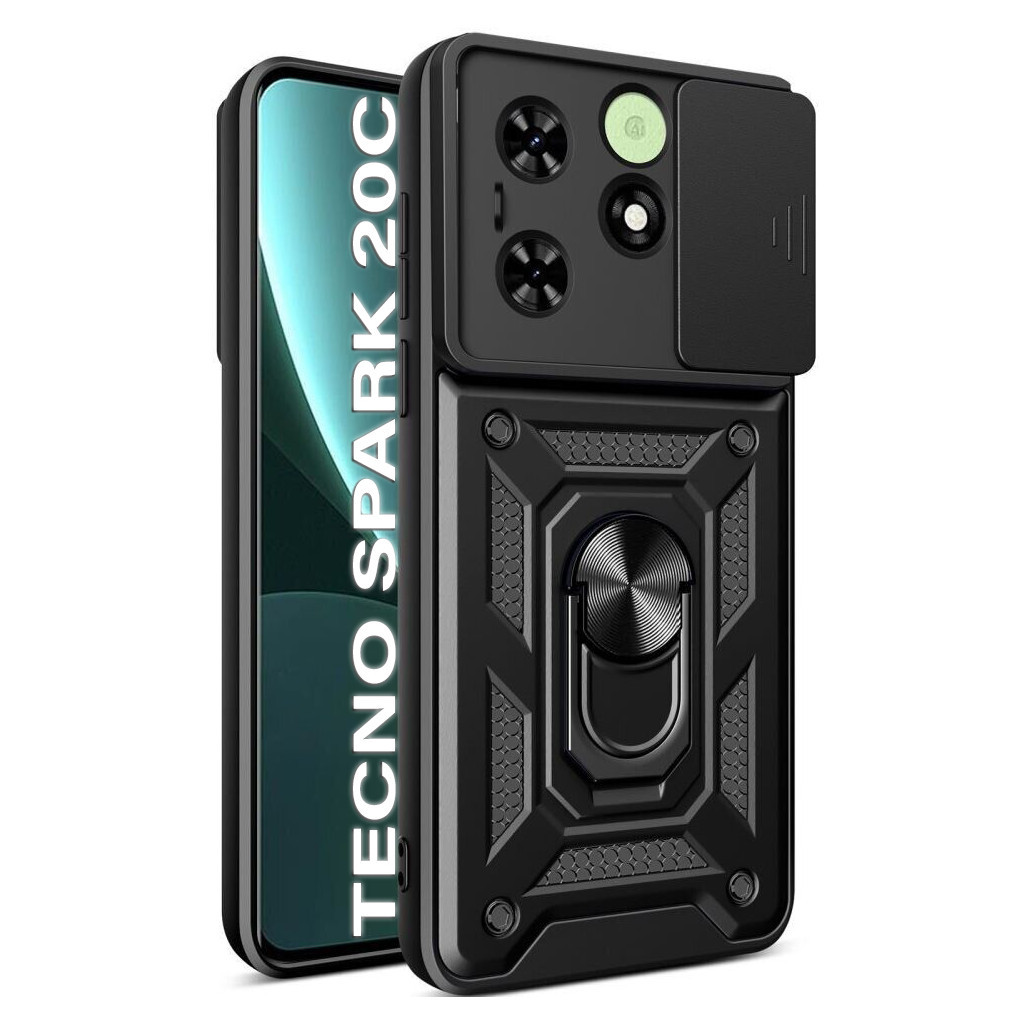 Чохол до мобільного телефона BeCover Military Tecno Spark 20C (BG7n) Black (710685) - зображення 1