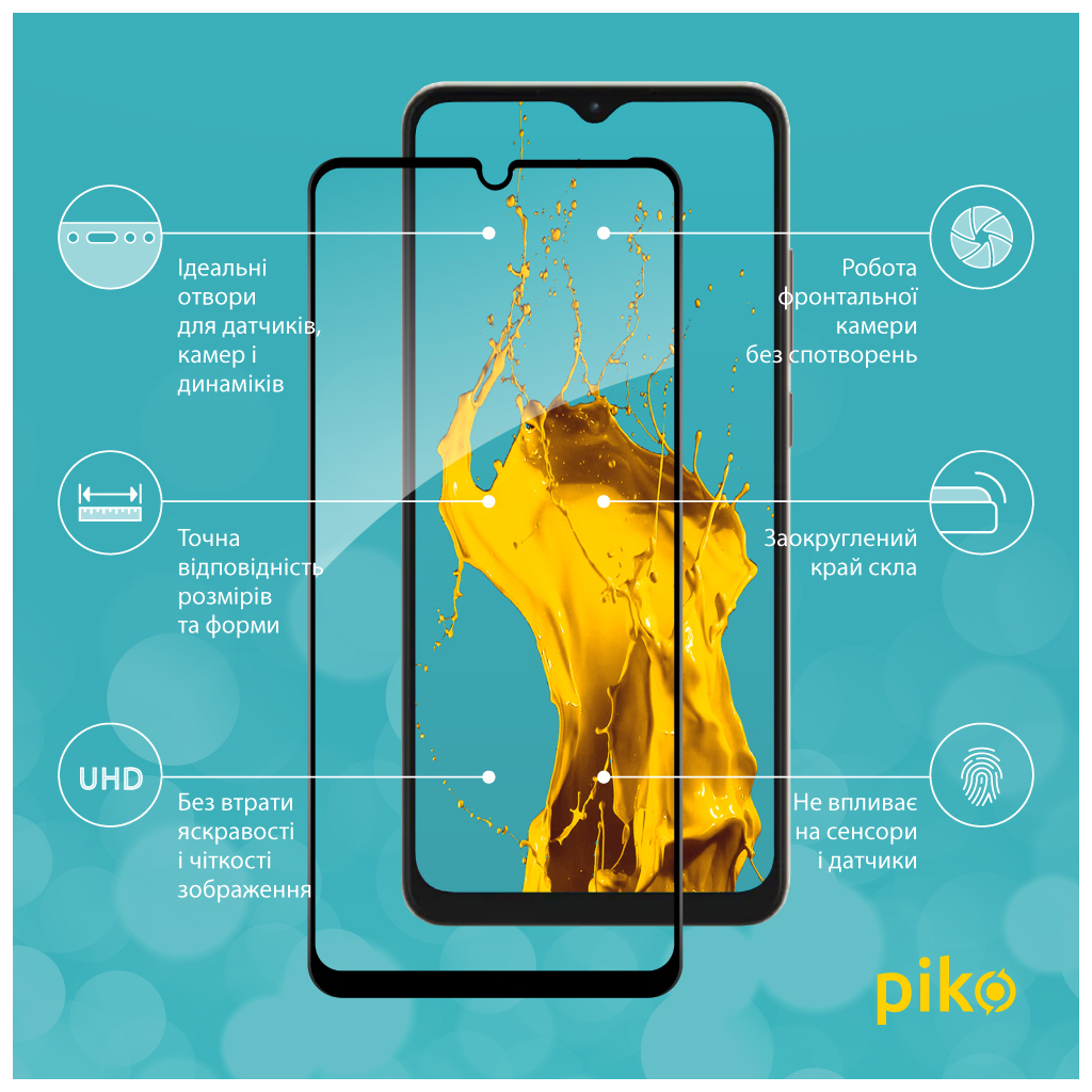 Скло захисне Piko Full Glue ZTE Blade A52 Black (1283126545528) - зображення 2