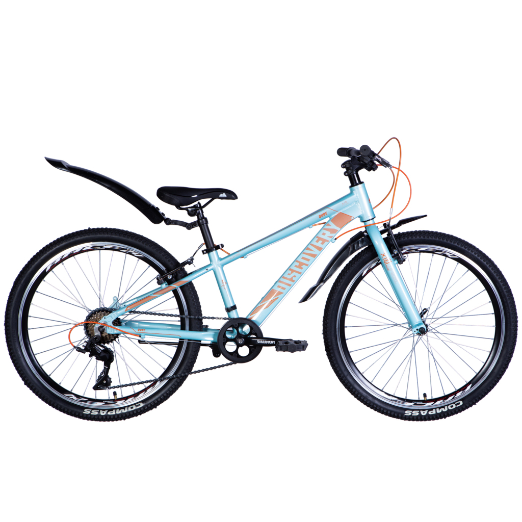 Велосипед Discovery 24" Qube Vbr рама-11,5" Al морська хвиля 2024 (OPS-DIS-24-358) - зображення 1