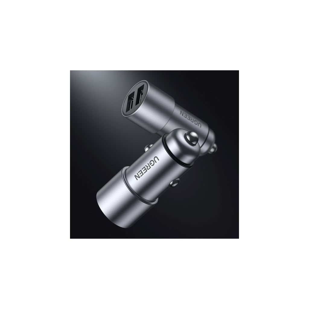 Зарядний пристрій Ugreen USB-A Dual 24W QC Grey (CD130) (50592) - зображення 4