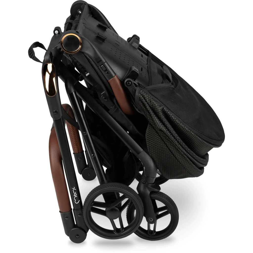 Коляска MoMi Adelle, чорна з золотом (WOSP00034) - зображення 9