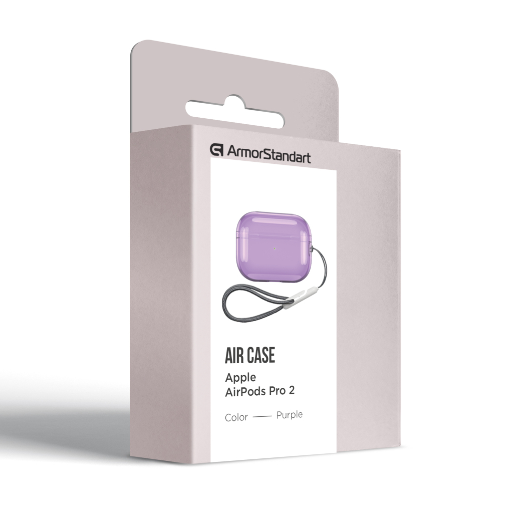 Чохол для навушників Armorstandart Air для Apple Airpods Pro 2 Purple (ARM85335) (ARM85335) - зображення 4