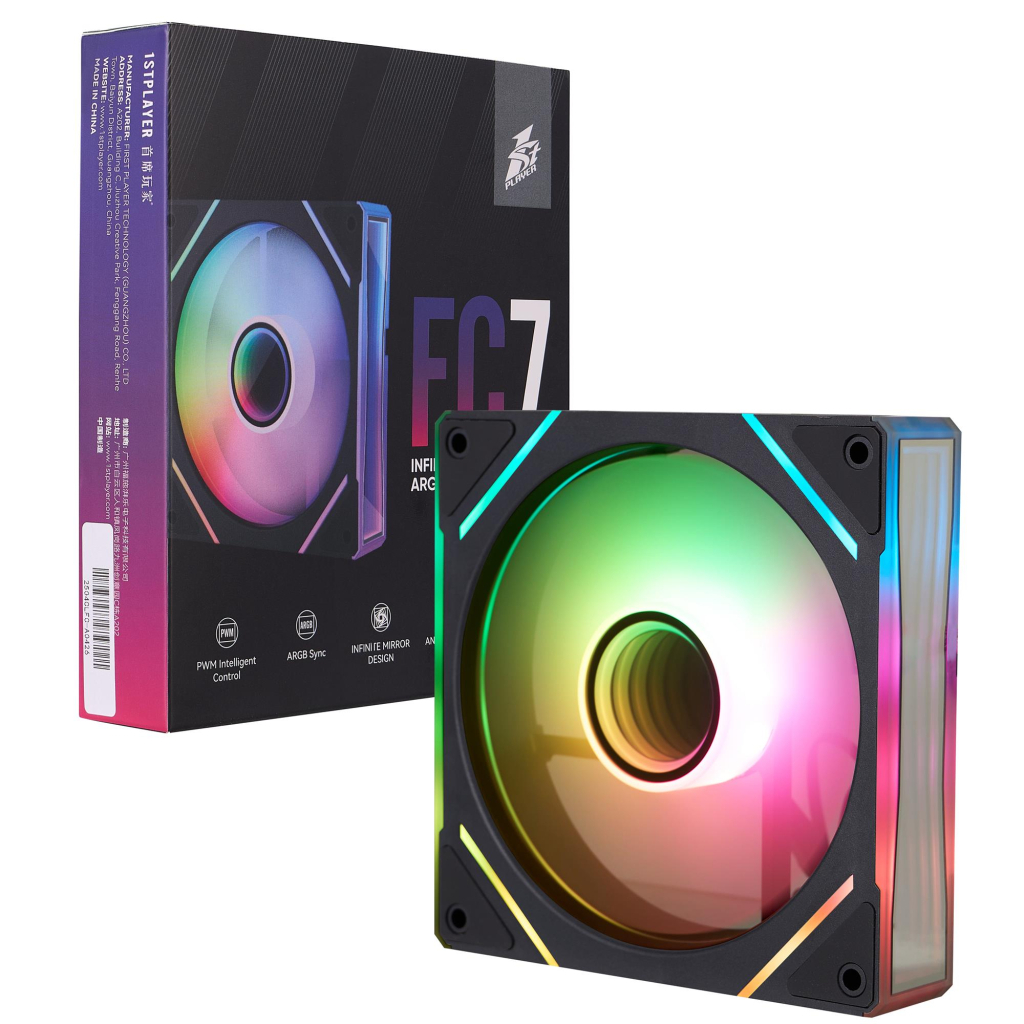 Кулер до корпусу 1stPlayer FC7 Black (FC7-BK-1IN1) - зображення 8