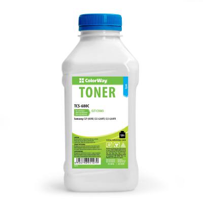 Тонер ColorWay Samsung CLP-680 Cyan 120г + чип (TCS-680C-CH) - зображення 1