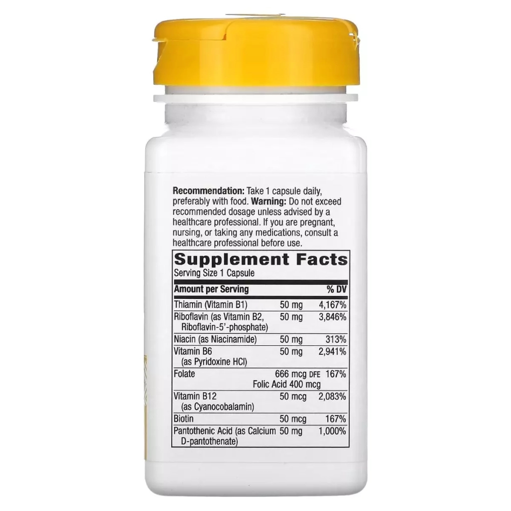 Вітамін Nature's Way Комплекс вітамінів B, B-50 Complex, 100 капсул (NWY-40511) - зображення 2