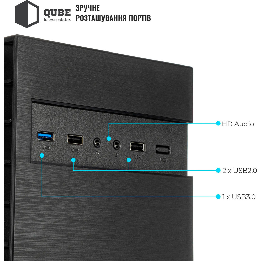 Корпус Qube QB27M 400W Black (QB27M_MN4U3) - зображення 9