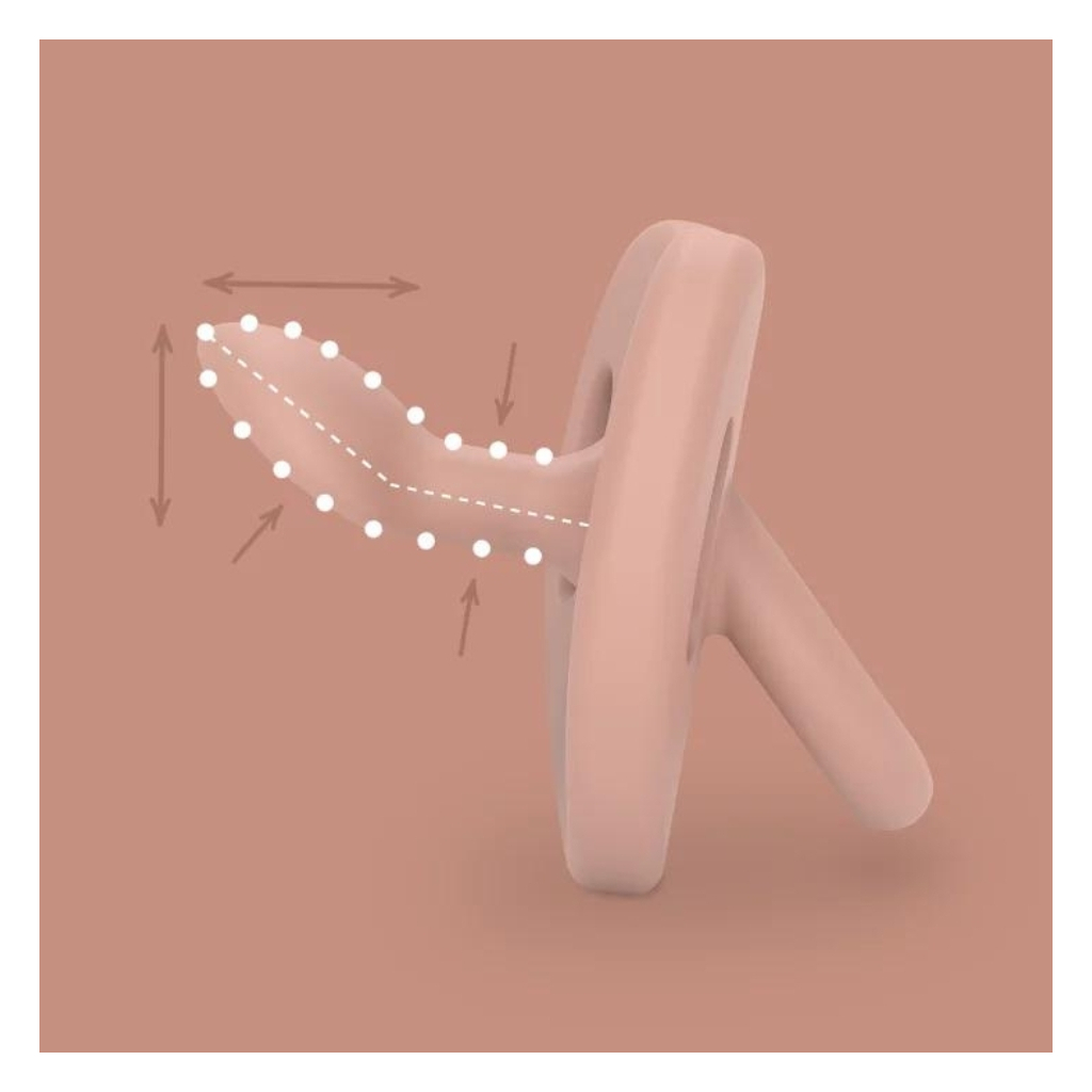 Пустушка Suavinex Colour Essence силіконова, анатомічна, 6-18 міс. нюдова (308080) - зображення 4