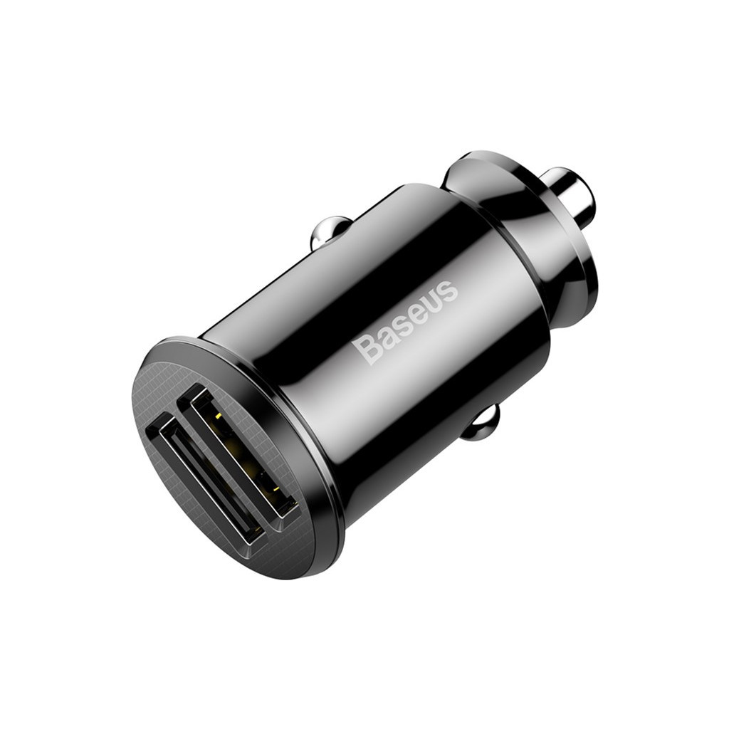Зарядний пристрій Baseus Grain Car Charger USB-A Black (CCALL-ML01) - зображення 1