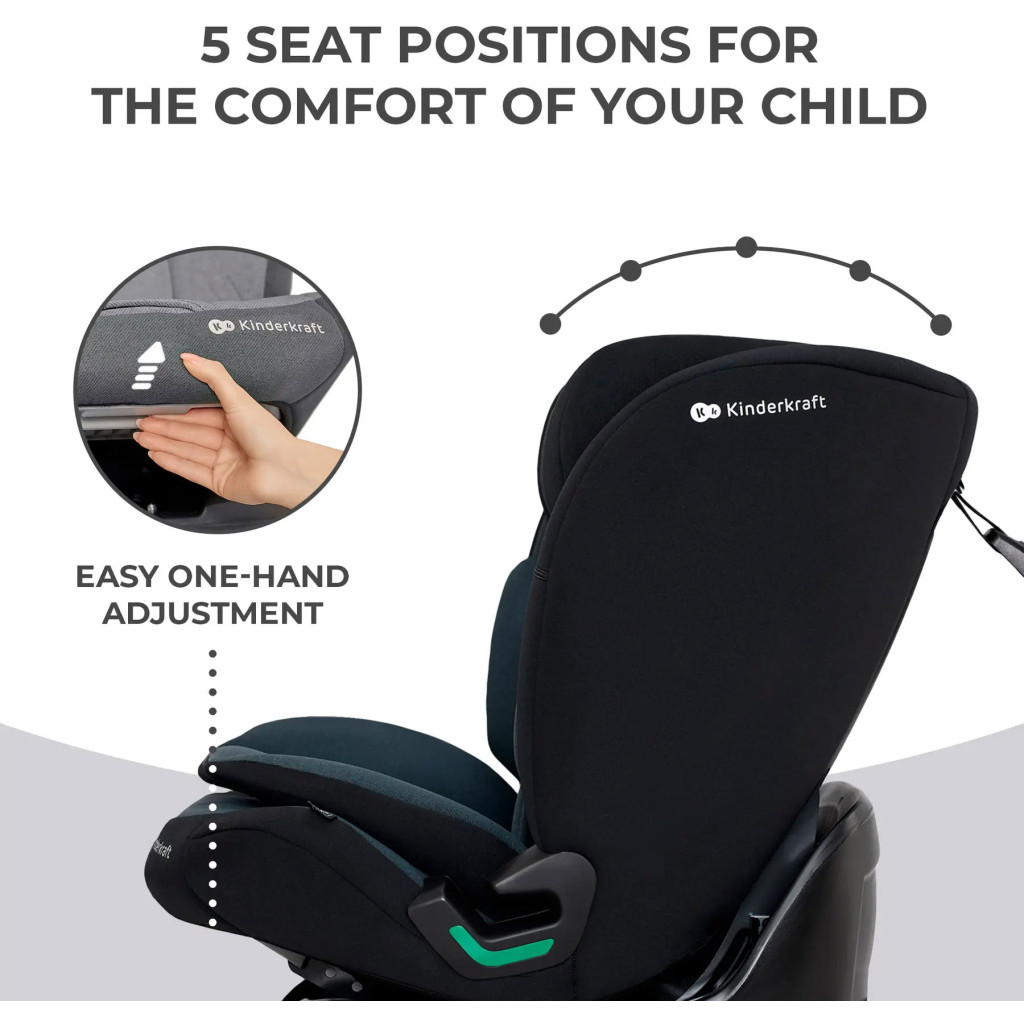 Автокрісло Kinderkraft Oneto3 i-Size Graphite Black (KCONE300BLK0000) (5902533922161) - зображення 9