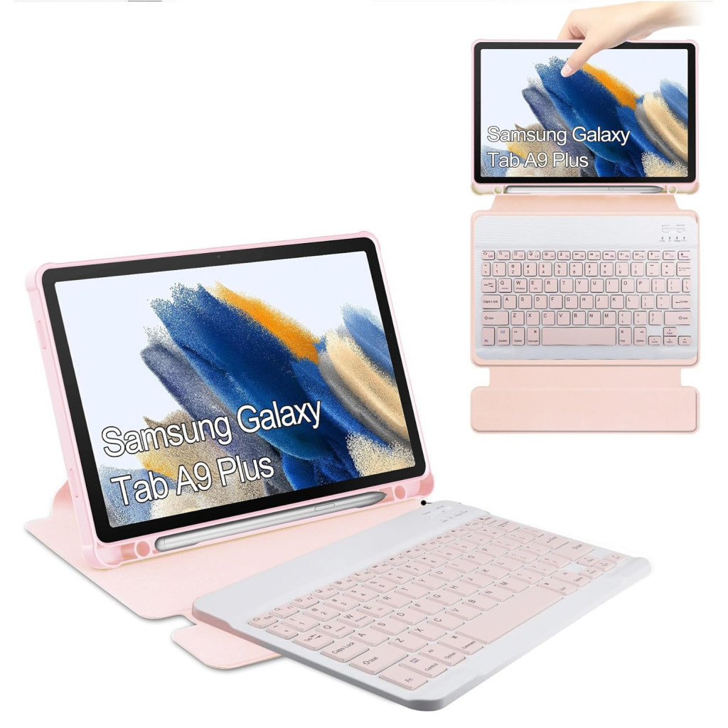 Чохол до планшета BeCover Keyboard 360° Rotatable Samsung Tab A9 Plus SM-X210/SM-X215/SM-X216 11.0" Pink (710333) - зображення 5