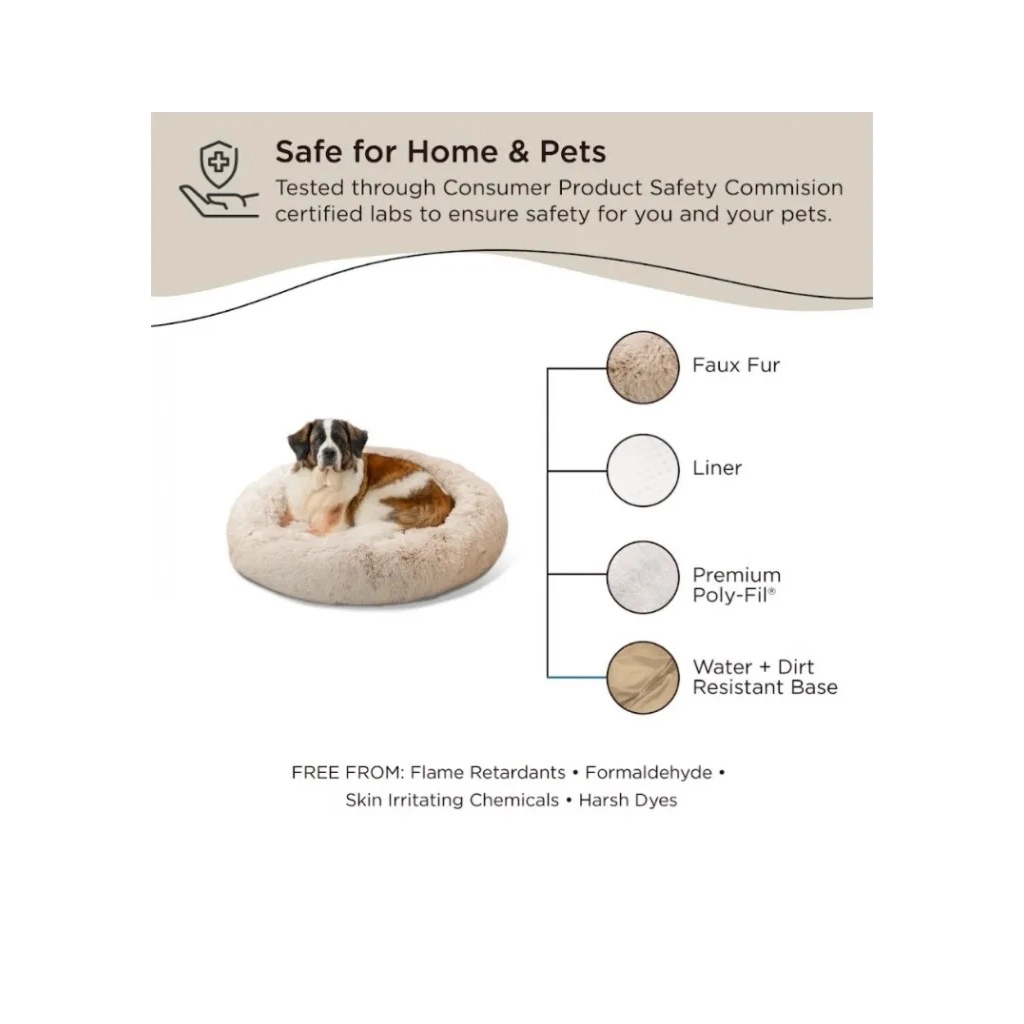 Лежак для тварин Best Friends бежева елегантність 114х114 см (0817403023815) - зображення 3