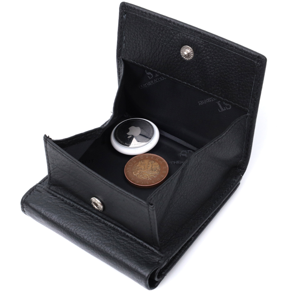 Гаманець ST Leather З натуральної шкіри Чорний (22709) - зображення 6