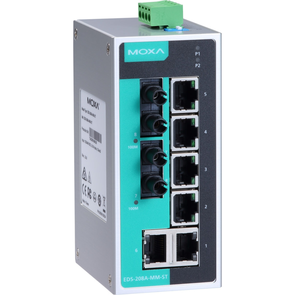 Комутатор мережевий Moxa EDS-208A - зображення 4