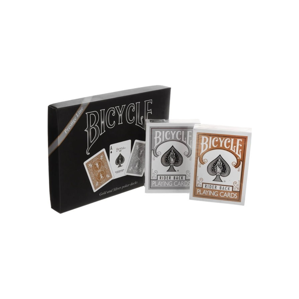 Гральні карти Bicycle Prestige (gold + silver) (2 колоды) (PC_BPLS2) - зображення 4