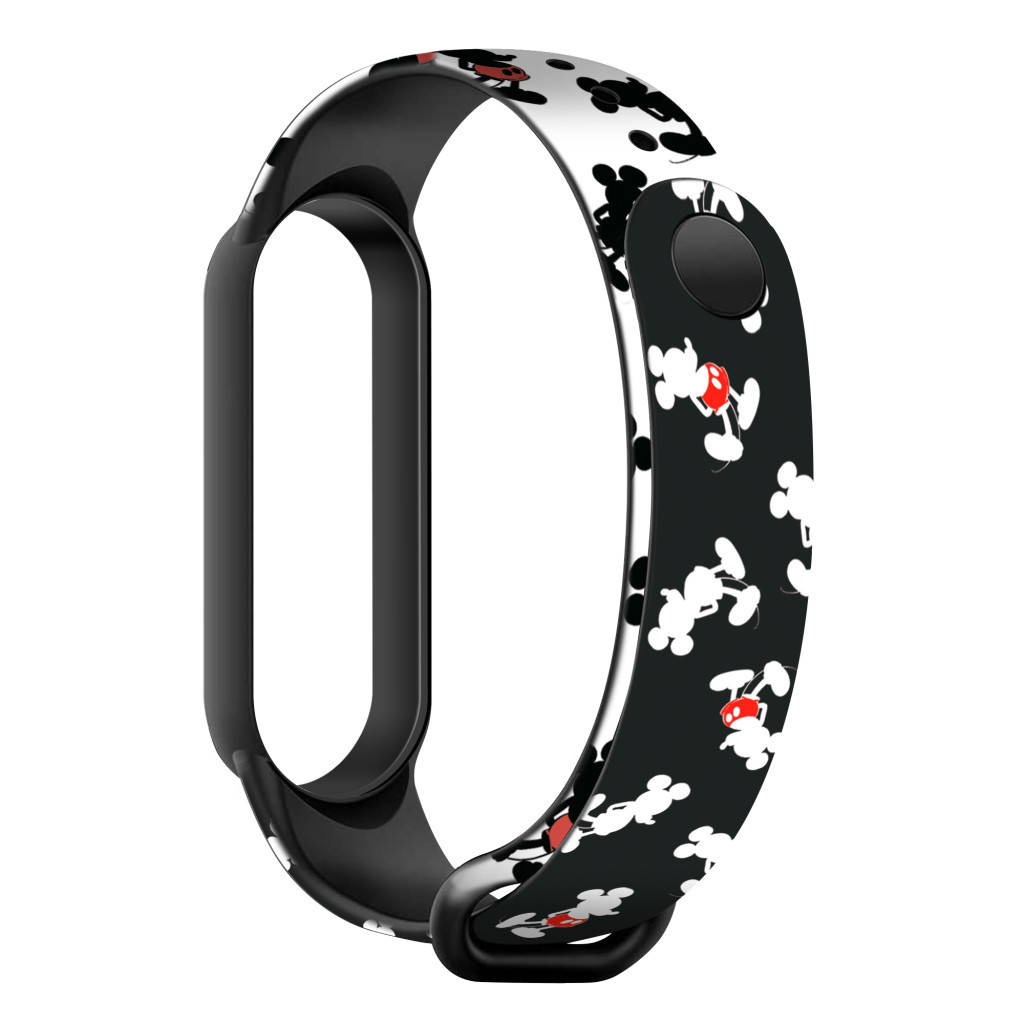 Ремінець до фітнес браслета Armorstandart Cartoon для Xiaomi Mi Band 7/6/5 Mickey Siluet Black (ARM59256) - зображення 1