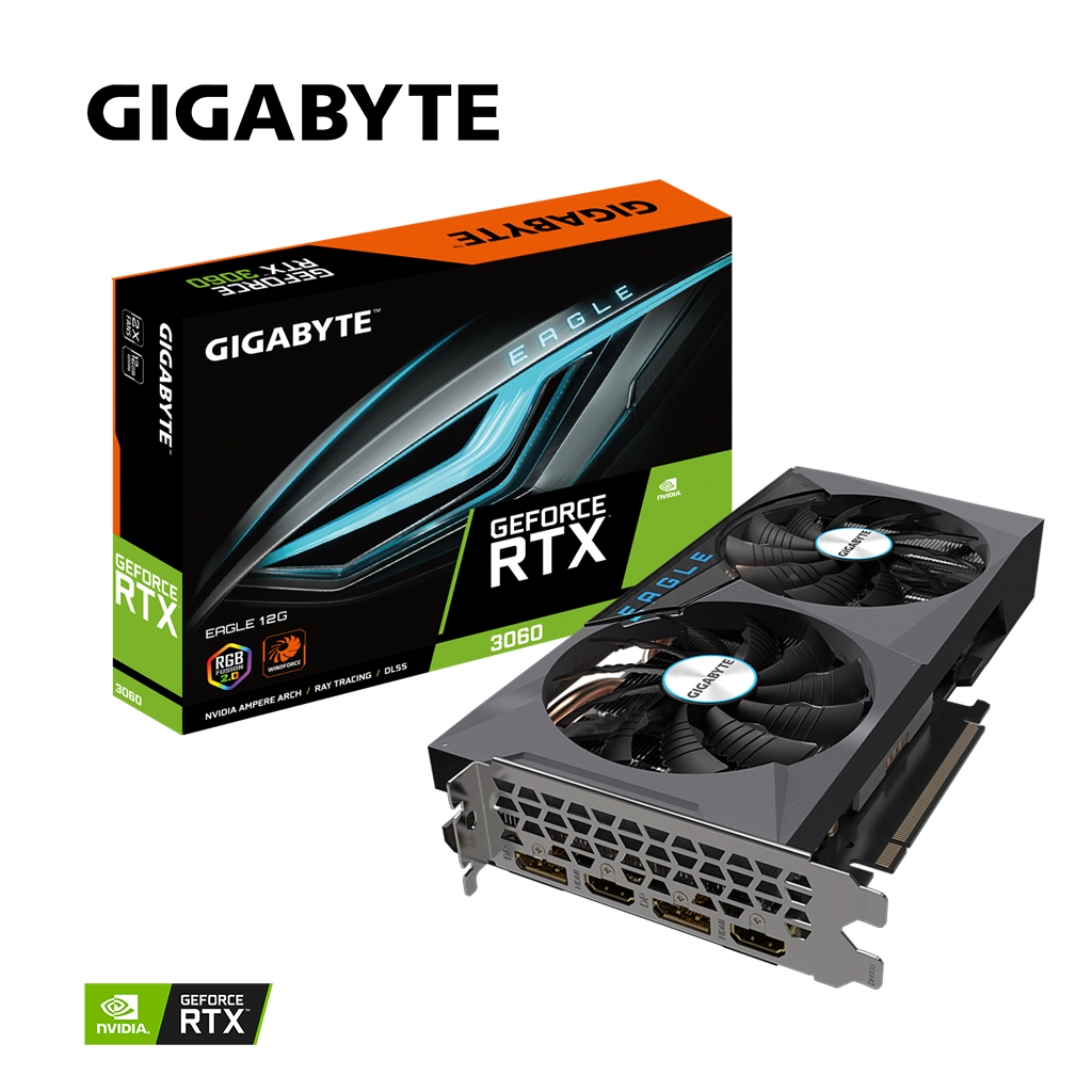 Відеокарта GIGABYTE GeForce RTX3060 12Gb EAGLE LHR (GV-N3060EAGLE-12GD 2.0) - зображення 9