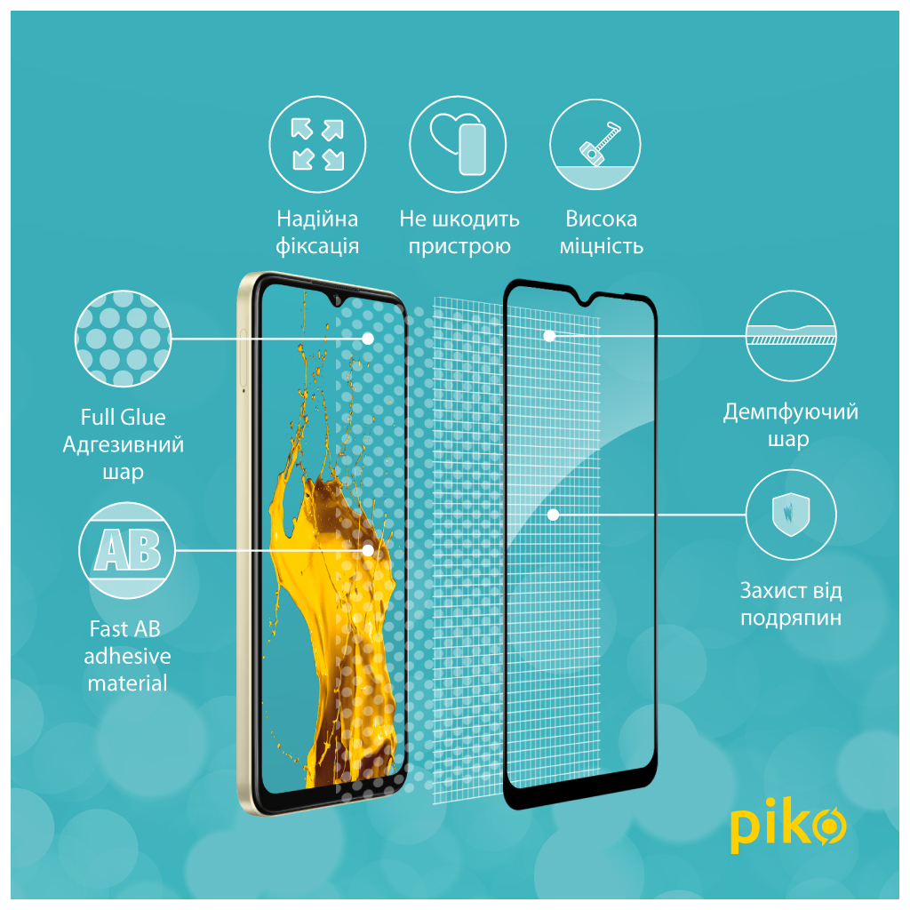 Скло захисне Piko Full Glue Oppo A38 4G Black (1283126588617) - изображение 3
