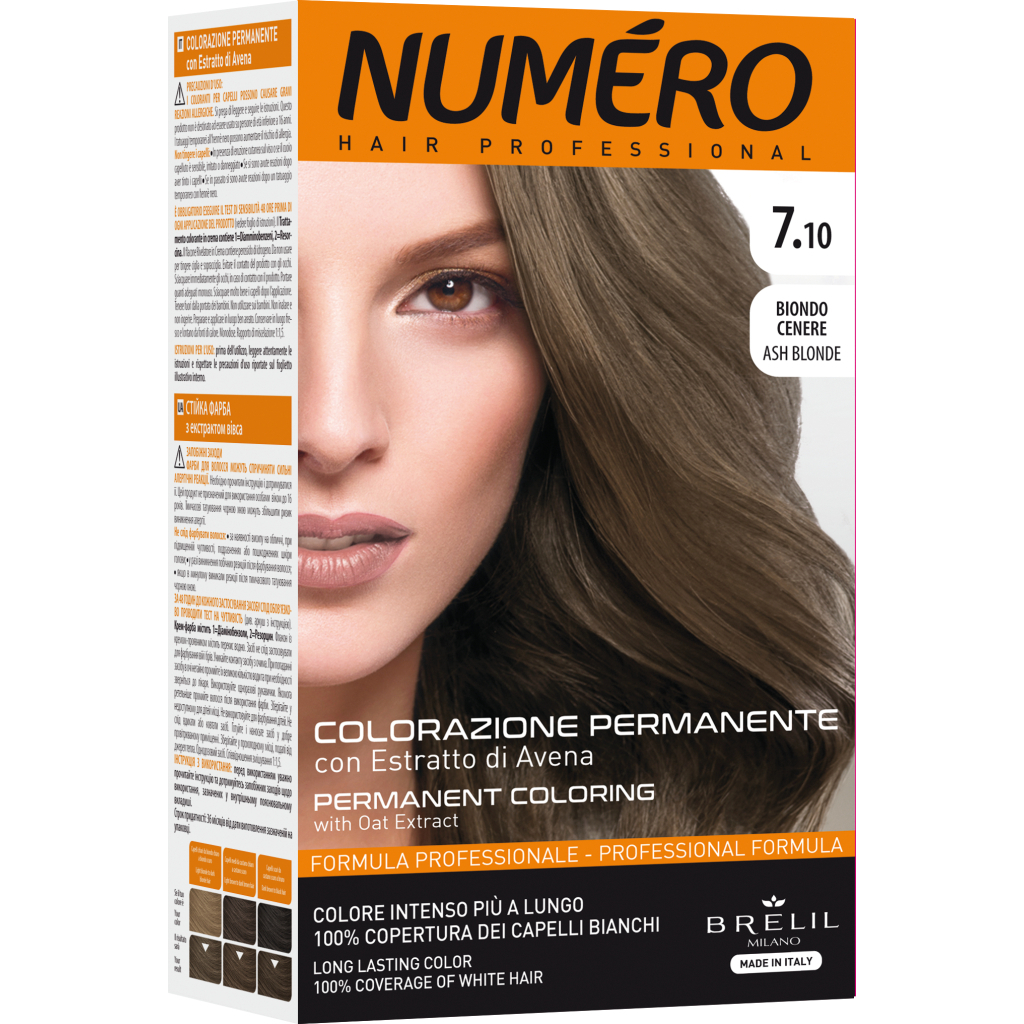 Фарба для волосся Brelil Numero 7.10 - Ash Blonde 140 мл (8011935081301) - зображення 1