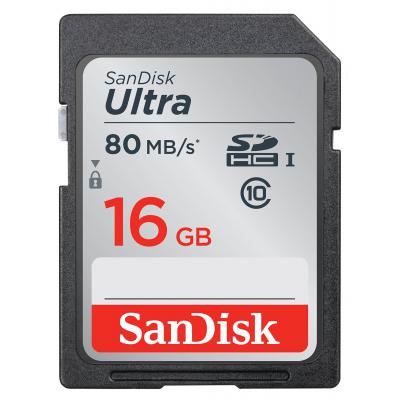 Карта пам'яті SanDisk 16GB SDHC Ultra Class 10 UHS (SDSDUNC-016G-GN6IN) - зображення 1