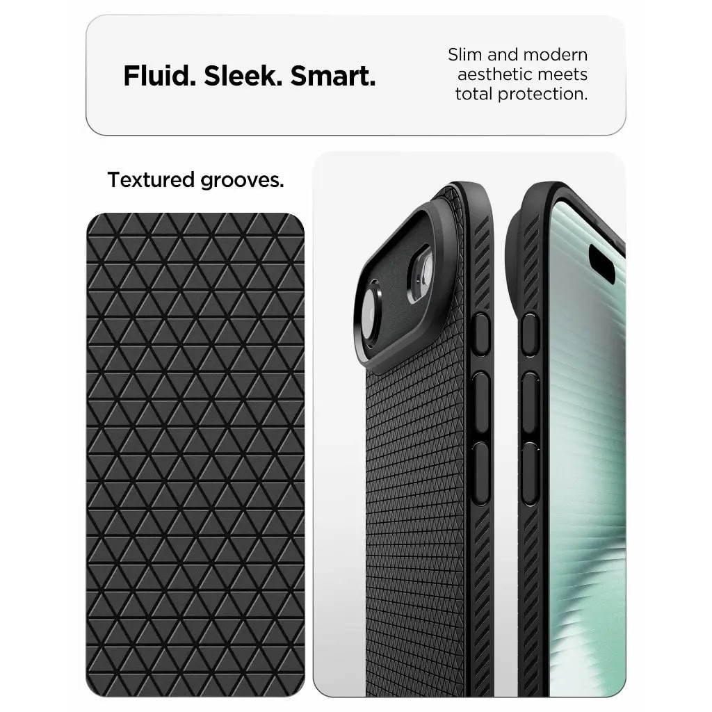 Чохол до мобільного телефона Spigen Liquid Air iPhone 17 Air Matte Black (ACS10302) - зображення 8