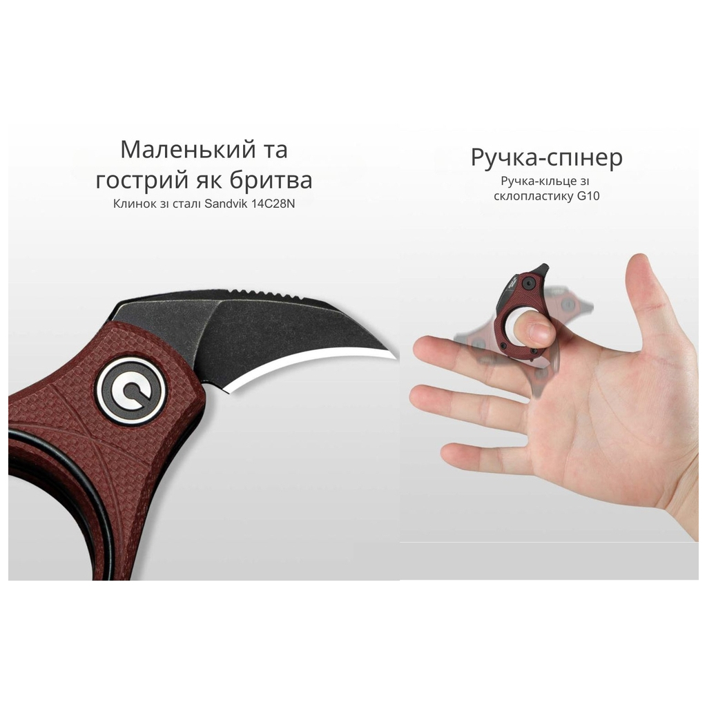 Ніж Civivi Pyrus, Brown G10, Darkwash (C23038-1) - зображення 10