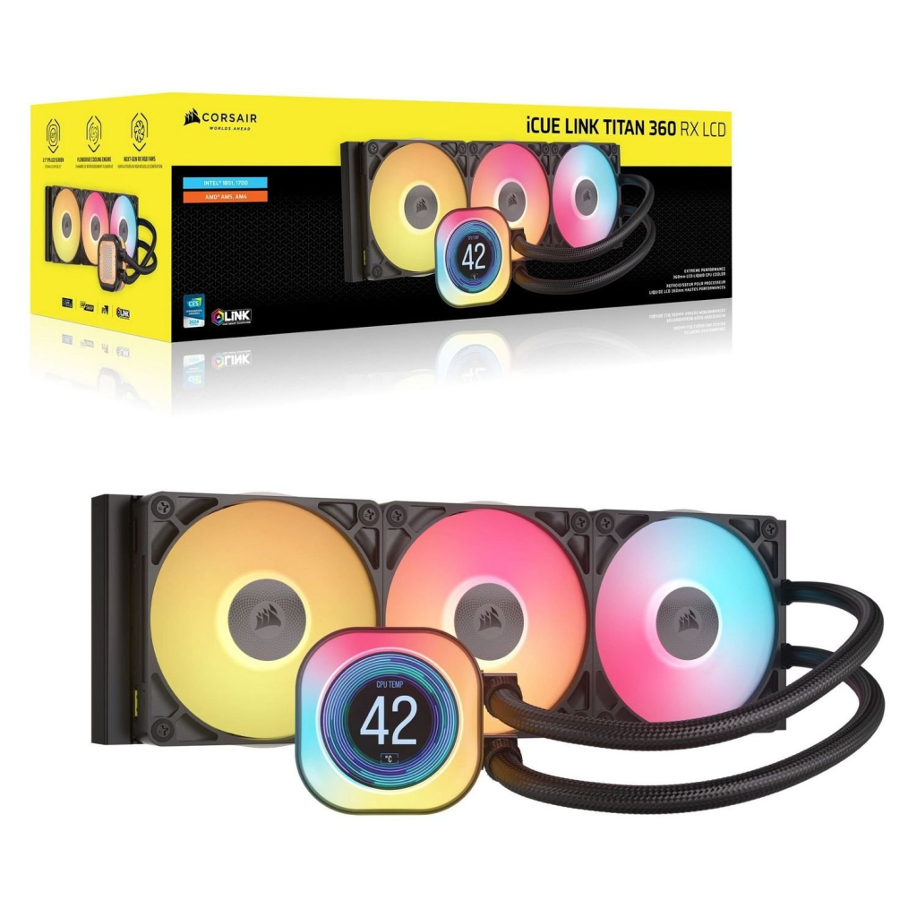 Система рідинного охолодження Corsair iCUE LINK TITAN 360 RX LCD (CW-9061023-WW) - зображення 6