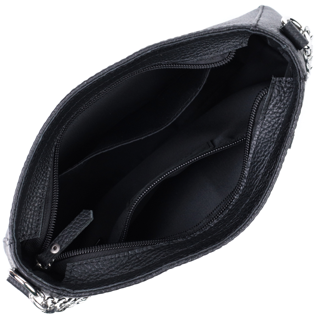 Сумка Shvigel З зернистої натуральної шкіри Чорна (22837) - зображення 7