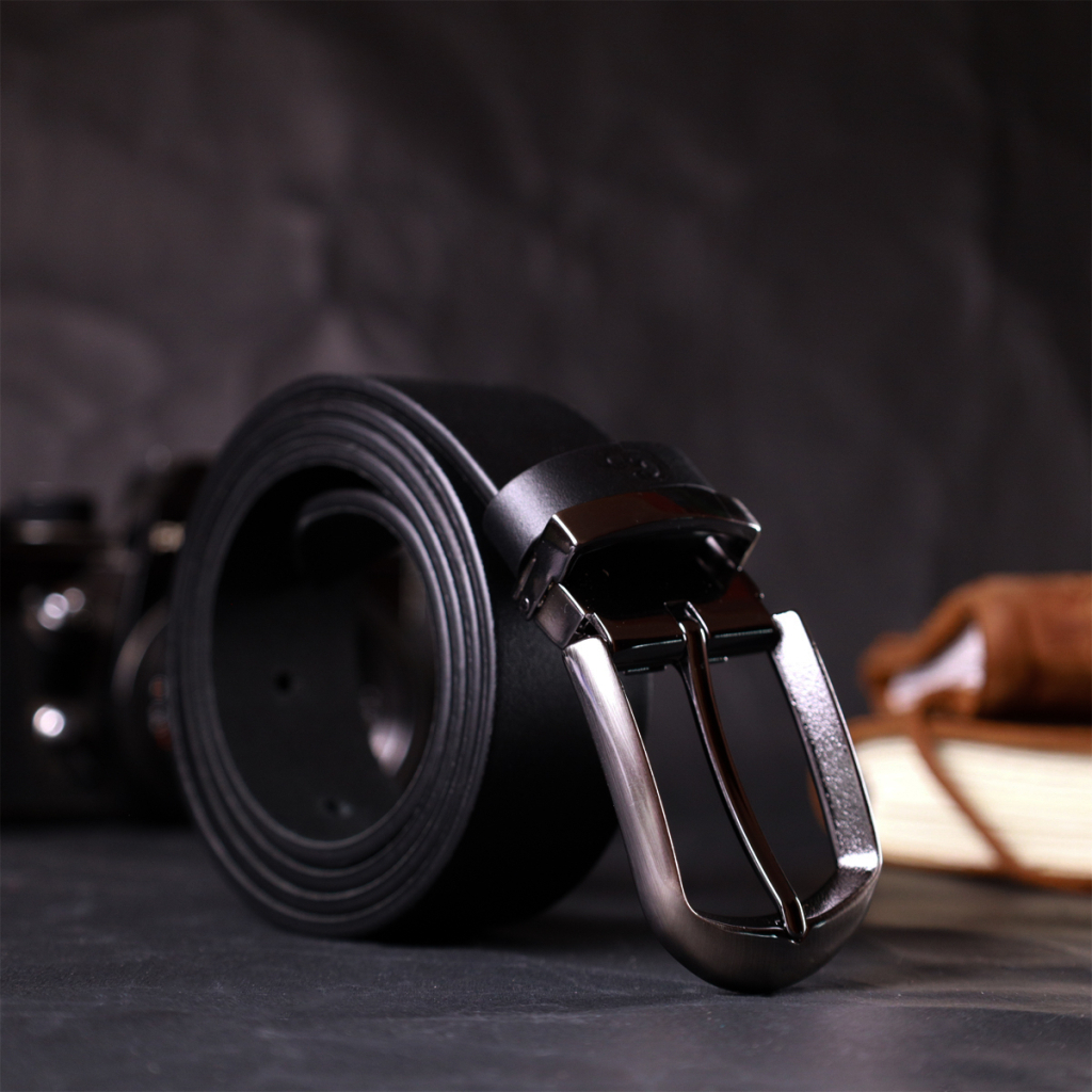 Ремінь Grande Pelle Брючний з натуральної шкіри Чорний (11681) - зображення 8