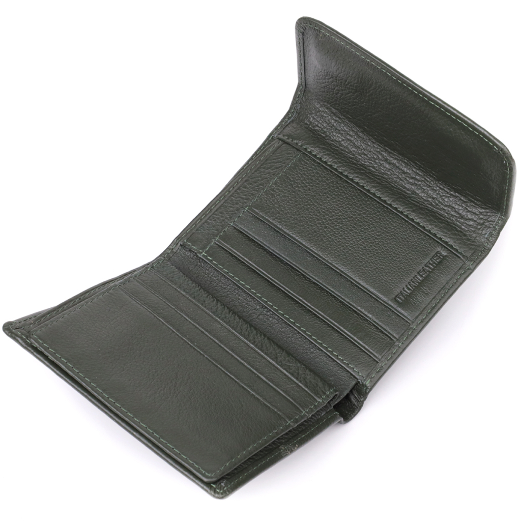 Гаманець ST Leather З натуральної шкіри Зелений (23075) - зображення 7