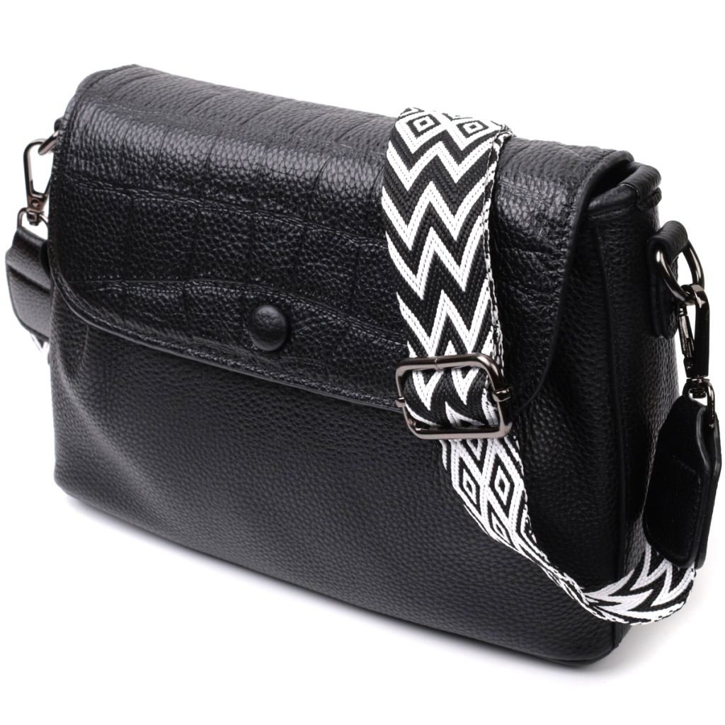 Сумка Vintage Жіноча з натуральної шкіри Чорна (22330) - зображення 1