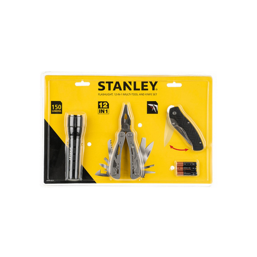 Мультитул Stanley MULTI-TOOL 12 in 1 + складаний ніж + ліхтарик (STHT81502-0) - зображення 5