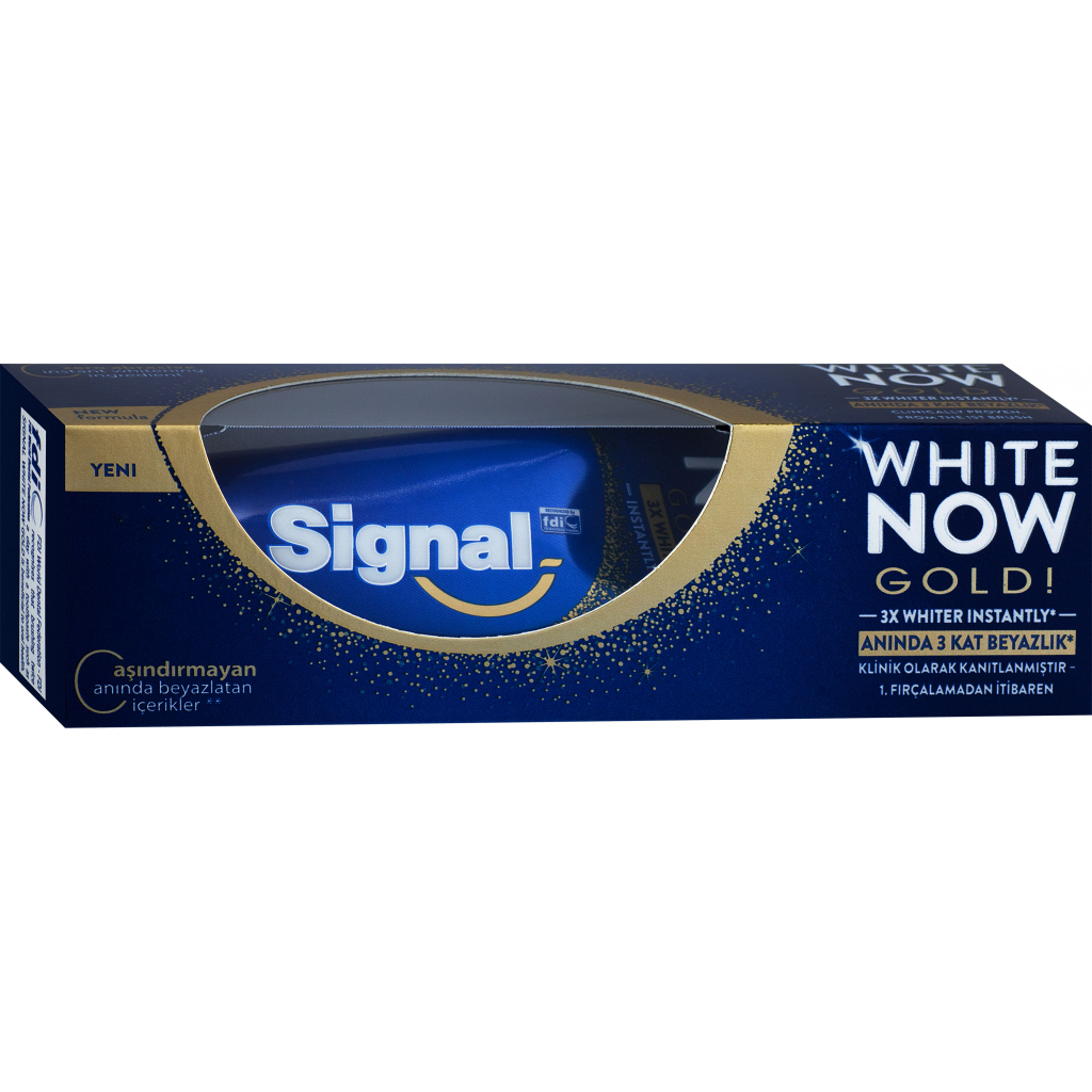 Зубна паста Signal Миттєва білизна Голд 50 мл (8712561087179) - зображення 1