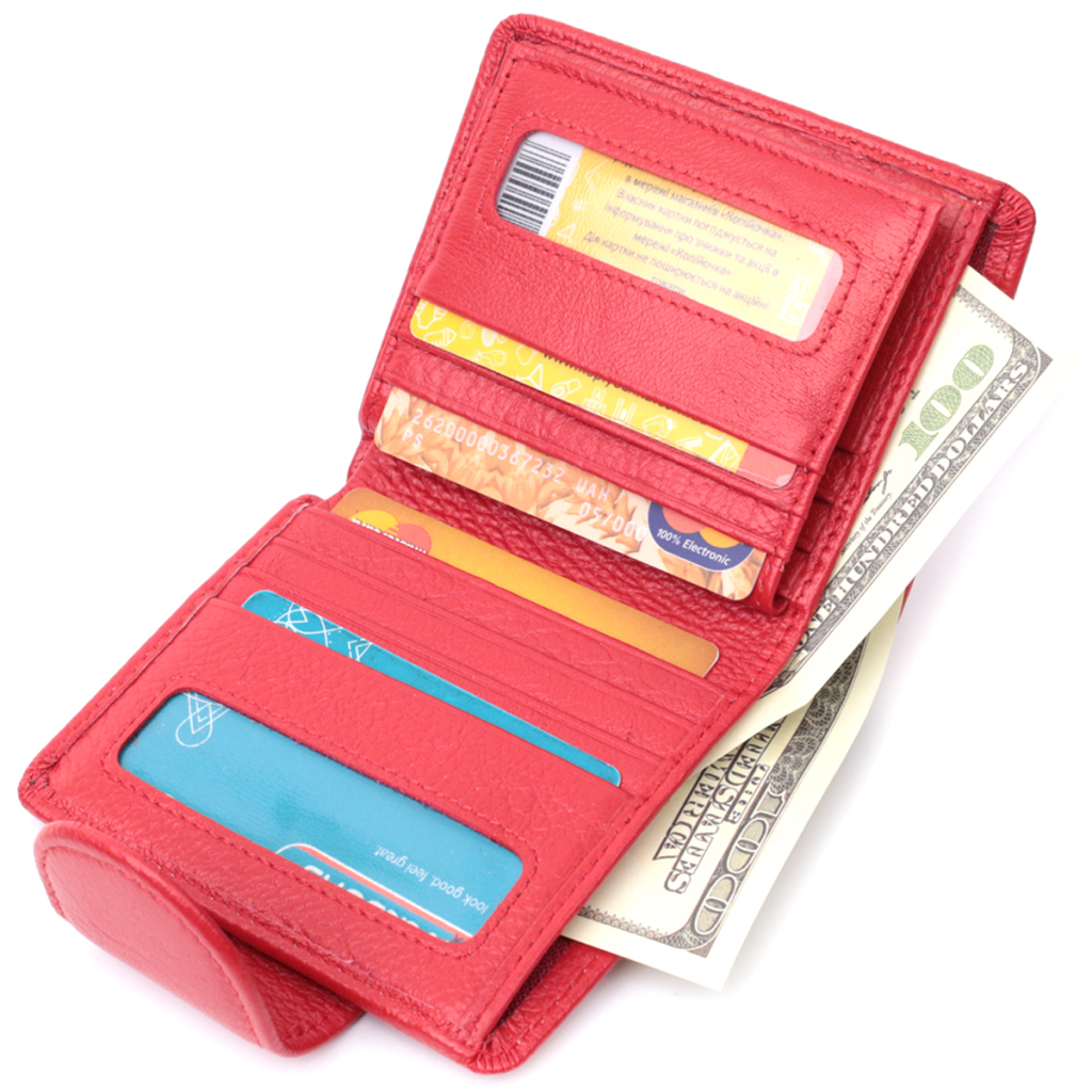 Гаманець ST Leather З натуральної шкіри Червоний (22702) - зображення 7