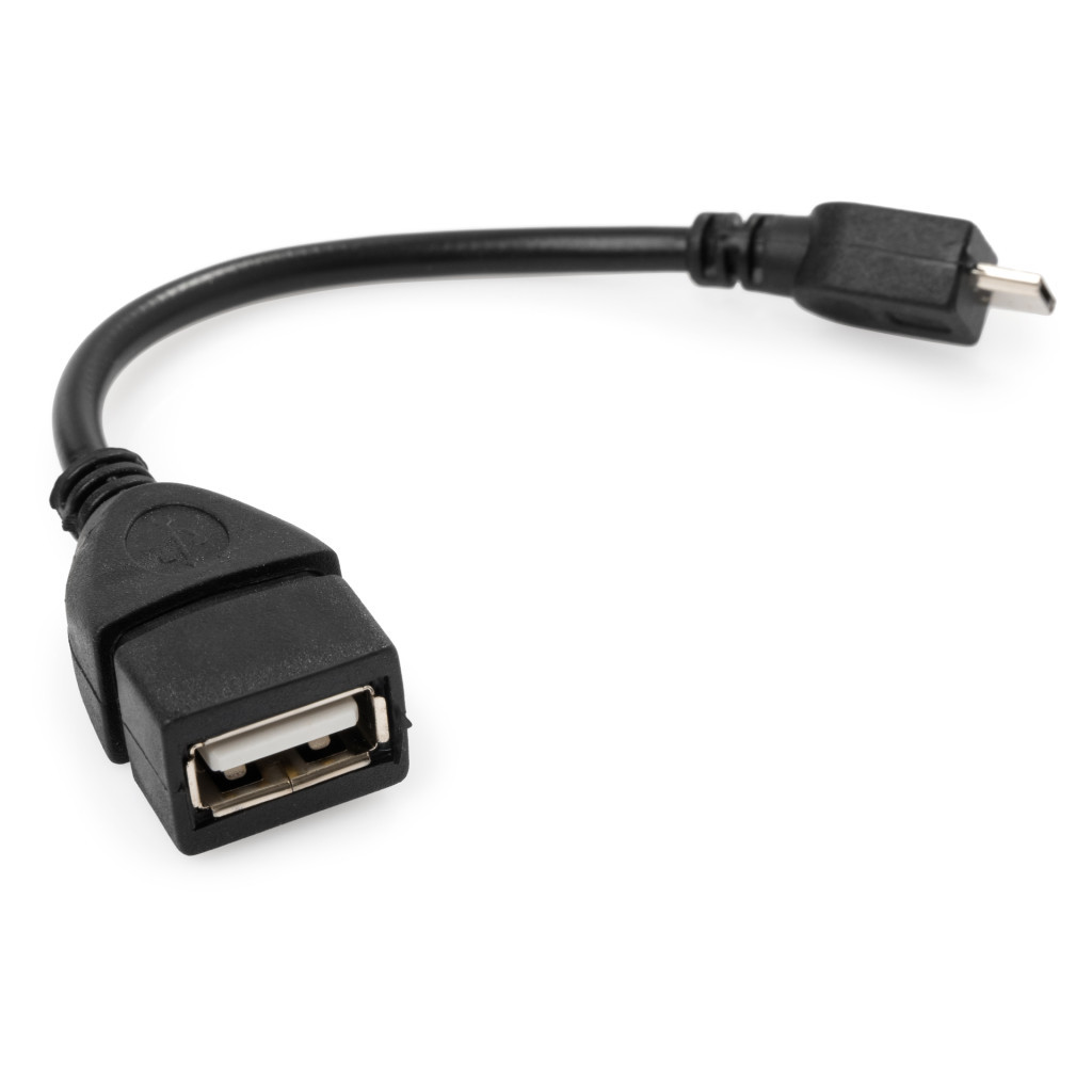 Перехідник OTG USB 2.0 AF to Micro 5P 0.15m Vinga (VCPDCOTGMBK) - зображення 3