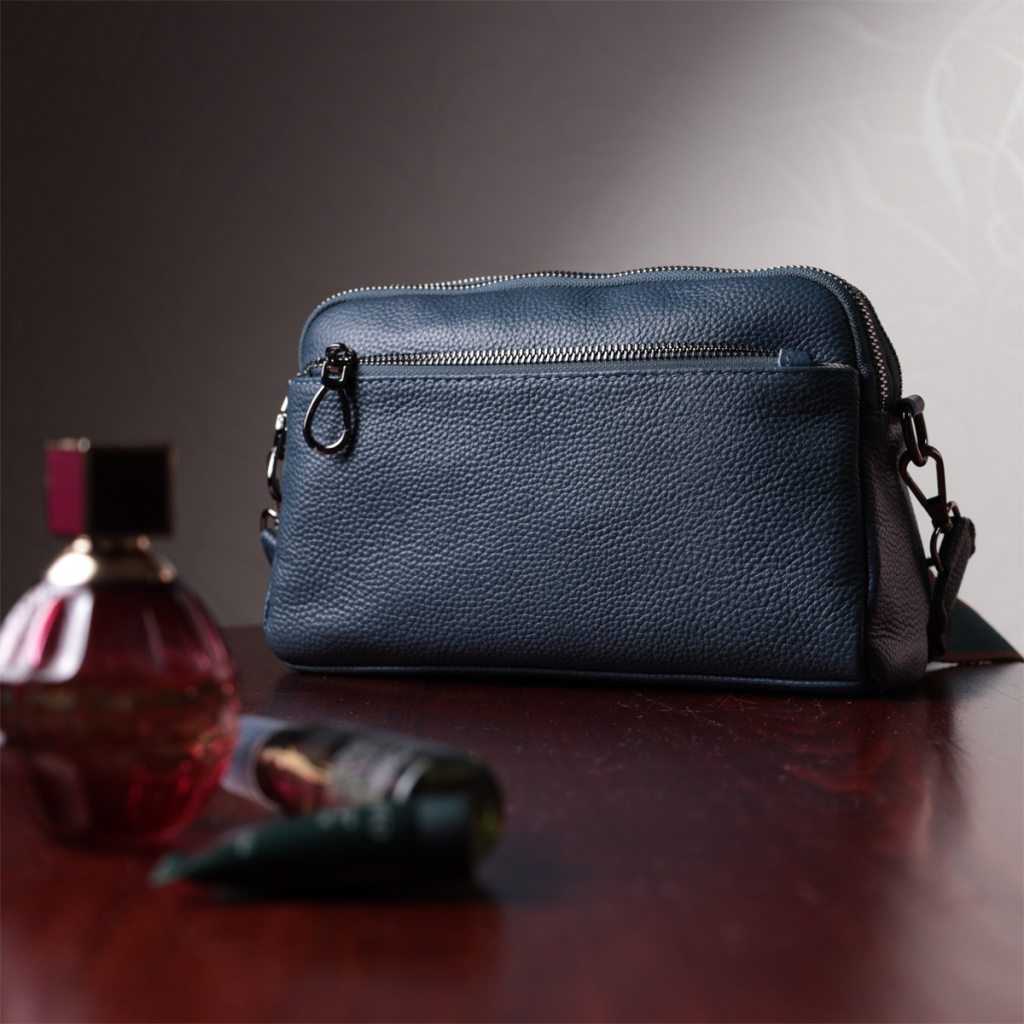 Сумка Vintage З натуральної шкіри Синя (22600) - зображення 12