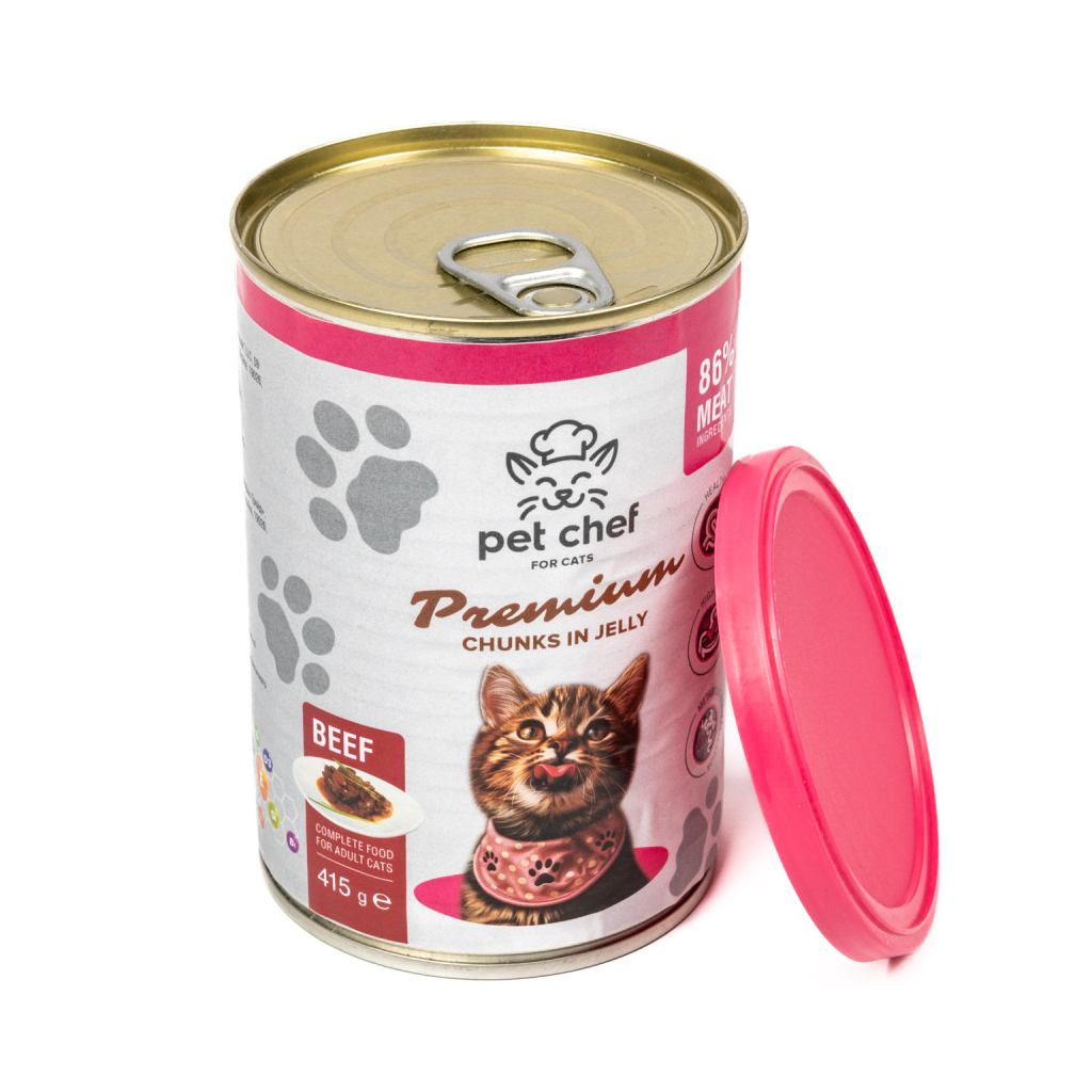Вологий корм для кішок Pet Chef З яловичиною 415 г (4820255193588) - зображення 3