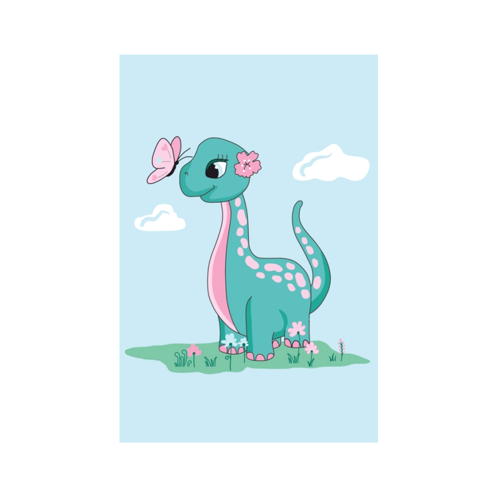 Картина по номерам Rosa KIDS Діно та метелик 20х30 см (4823098518198) - зображення 1