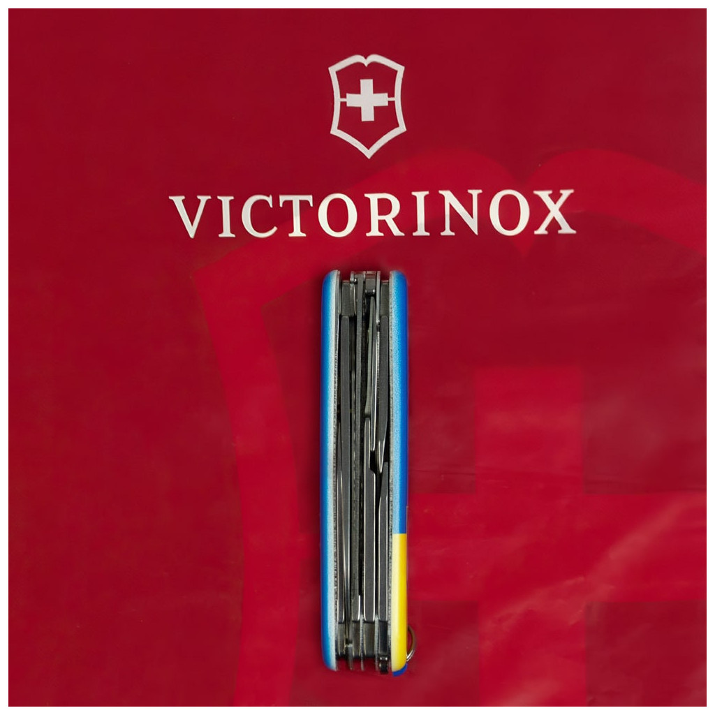 Ніж Victorinox Huntsman Ukraine 91 мм Герб на прапорі вертикальний (1.3713.7_T3030p) - зображення 7