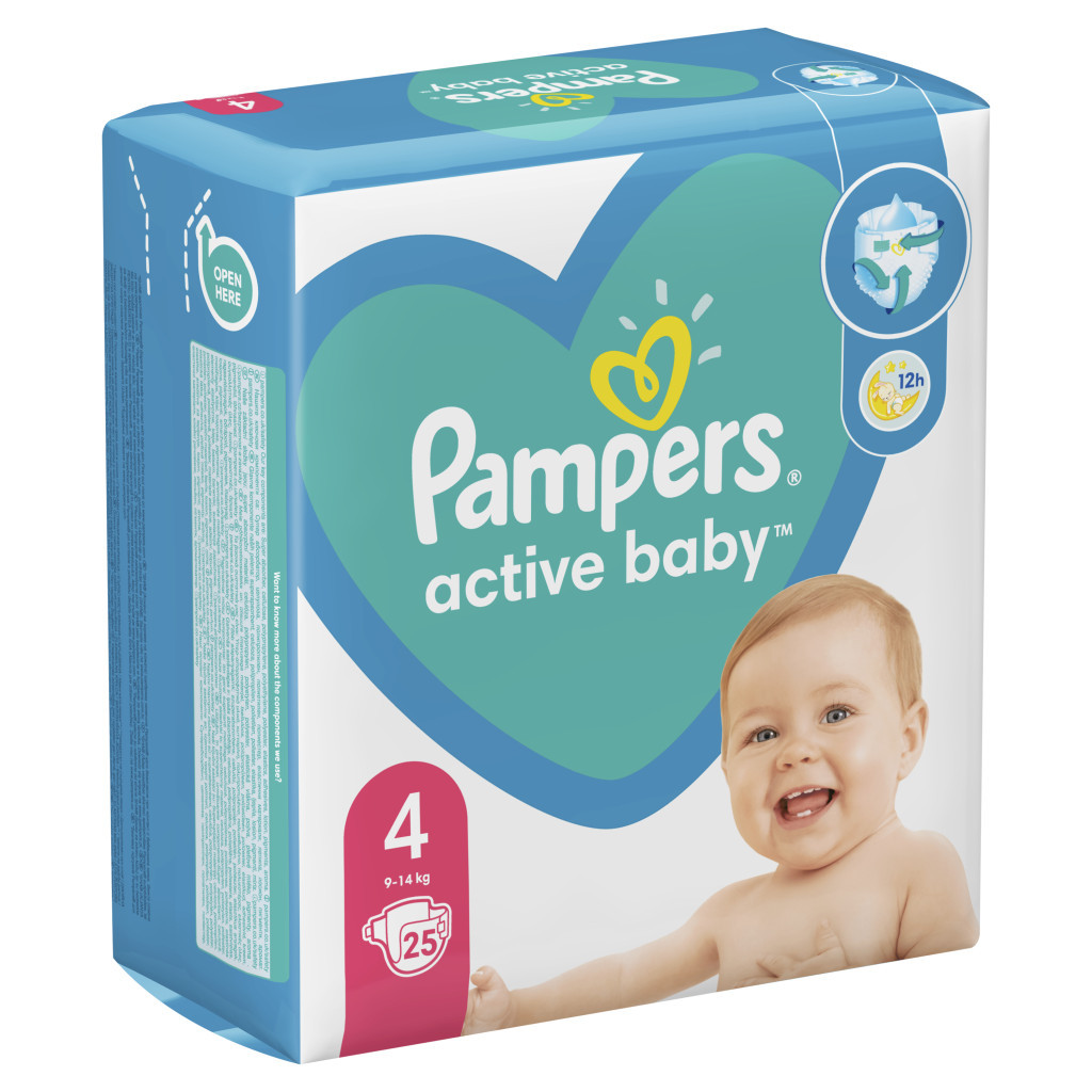Підгузки Pampers Active Baby Maxi Розмір 4 (9-14 кг) 25 шт (8001841630809) - зображення 3